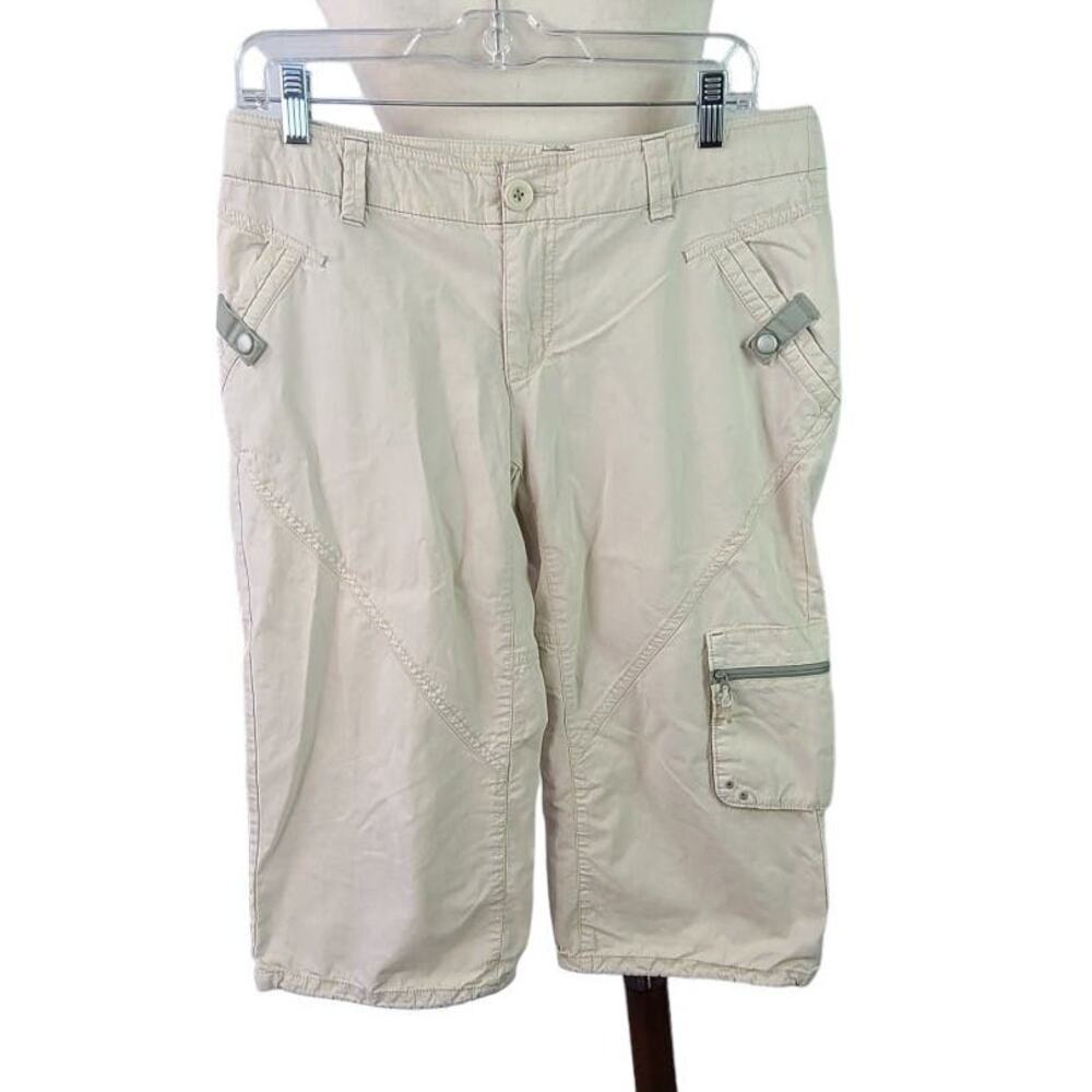 Eddie Bauer Khaki Tan Cargo Crop Capri Hiking Outdoor Pants 8